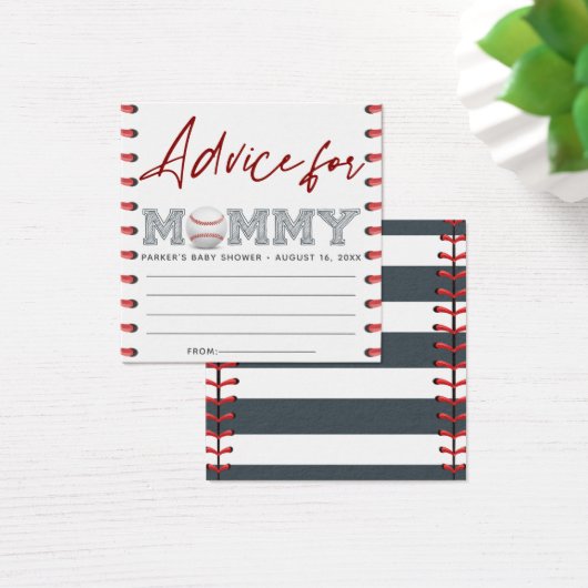 ベビーシャワーアドバイスカード |野球のベビーシャワー (デスク)