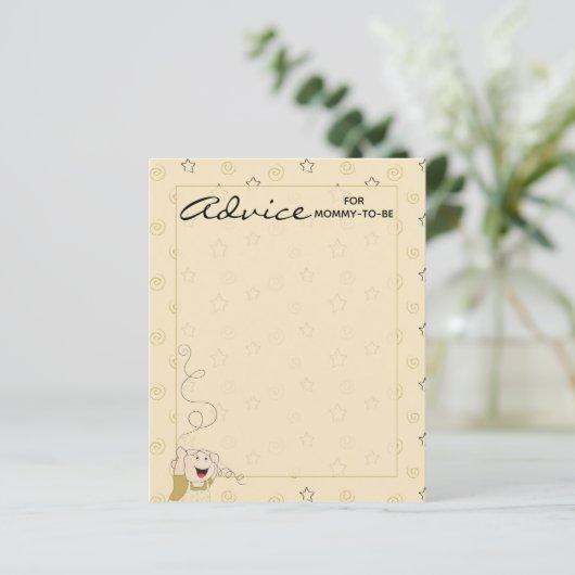 ベビーシャワーアドバイスカード「金ゴールドブラックスターズ」 (スタンド正面)