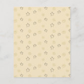 ベビーシャワーアドバイスカード「金ゴールドブラックスターズ」 (裏面)