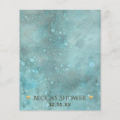 ベビーシャワーアドバイスカード「金ゴールドベビーイルカ」 (裏面)