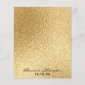 ベビーシャワーアドバイスカード「金ゴールドベビーペンギン」 (裏面)