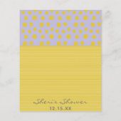 ベビーシャワーアドバイスカード「金ゴールド足バルーン」 (裏面)