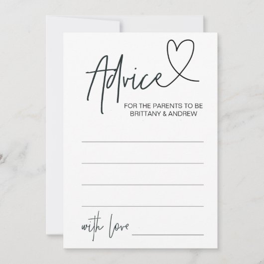 ベビーシャワーアドバイスカーパーソナライズされたド 招待状 (正面)