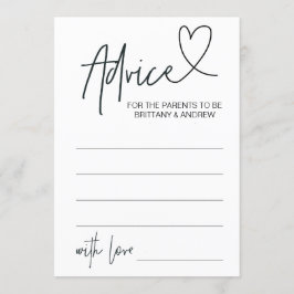 ベビーシャワーアドバイスカーパーソナライズされたド 招待状