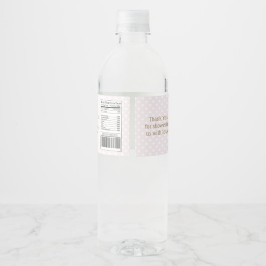 ベビーシャワーアフリカ系アメリカ人ベビーマスクでドライブ ペットボトルラベル (裏面)