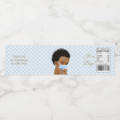 ベビーシャワーアフリカ系アメリカ人ベビーマスクでドライブ ペットボトルラベル (シングルラベル)