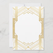 ベビーシャワーアールデコ1920の金ゴールドパーティー招待状20s 招待状 (裏面)