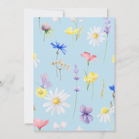 ベビーシャワーインビタシオンアズールスペインの招待状 招待状 (裏面)