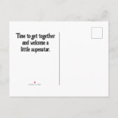 ベビーシャワーウェルカムスーパースタースター招待状 案内ポストカード (裏面)