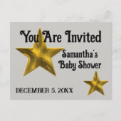 ベビーシャワーウェルカムスーパースタースター招待状 案内ポストカード (正面)