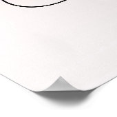 ベビーシャワーウェルカムバラ金ゴールドグリッター ポスター (角)