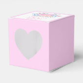 ベビーシャワーウォーターカラーブーケピンクローゼガール フェイバーボックス (正面サイド)