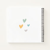 ベビーシャワーウォーターカラーボホレインボー ノートブック (裏面)