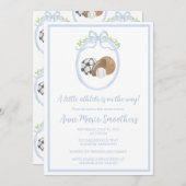 ベビーシャワーウォータースポーツテーマ 招待状 (正面/裏面)