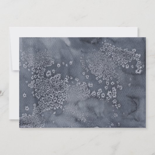 ベビーシャワーウッドランドベア冬の水彩 招待状 (裏面)