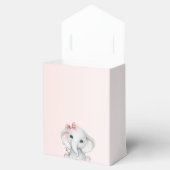 ベビーシャワーエレファントガール赤面ピンクローズ金ゴールド フェイバーボックス (オープン)