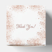 ベビーシャワーエレファントバラ金ゴールドピンクグリッター女の子 フェイバーボックス (上部)