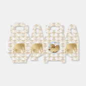 ベビーシャワーエレファントママとベビー フェイバーボックス (折り畳みなし)