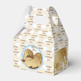 ベビーシャワーエレファントママとベビー フェイバーボックス