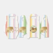 ベビーシャワーエレファントママ&ベビーストライプズ フェイバーボックス (折り畳みなし)