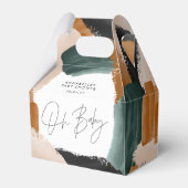 ベビーシャワーオベビーテラコッタ色彩の鮮やか抽象芸術 フェイバーボックス (裏面サイド)