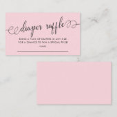 ベビーシャワーオムツラッフルチケット エンクロージャーカード (正面/裏面)