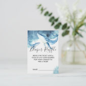 ベビーシャワーオムツラッフルチケット |クジラ エンクロージャーカード (スタンド正面)