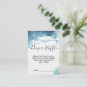 ベビーシャワーオムツラッフルチケット | Beluga Whale エンクロージャーカード (スタンド正面)