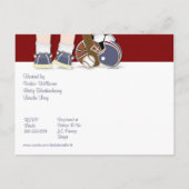 ベビーシャワーオールスポーツ招待状テンプレート インビテーションポストカード (裏面)