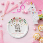 ベビーシャワーカウトヒッポ紙プレート ペーパープレート (パーティー)