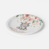 ベビーシャワーカウトヒッポ紙プレート ペーパープレート (アングル)