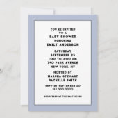 ベビーシャワーカウボーイウェスタン 招待状 (裏面)