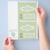 ベビーシャワーカスタムキャンディバーラッパ緑 チラシ (手)