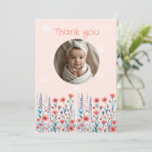 ベビーシャワーカスタムフォトサンキューカード 招待状 (スタンド正面)