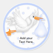 ベビーシャワーカップケーキトッパーステッカー ラウンドシール (正面)