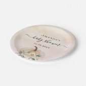 ベビーシャワーカボチャバラ金ゴールドクリーム赤面 ペーパープレート (アングル)