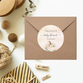 ベビーシャワーカボチャバラ金ゴールドクリーム赤面 ラウンドシール