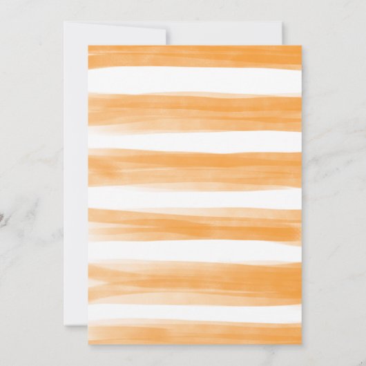 ベビーシャワーカンキツ検疫によるシックオレンジドライブ 招待状 (裏面)