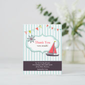 ベビーシャワーカードをセーリング 招待状 (スタンド正面)