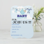 ベビーシャワーカード警官 招待状 (スタンド正面)