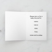 ベビーシャワーカード-アフリカ系アメリカ人の妖精 招待状 (内部)