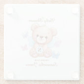 ベビーシャワーガパーソナライズされたラスコースター ガラスコースター (裏面)