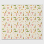 ベビーシャワーガールをテーマにしたゴルフ ラッピングペーパー (フラット)