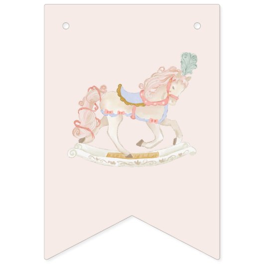 ベビーシャワーガールスタープリンセスフェアリータールバレリーナ バンティングフラッグ (第3の旗)