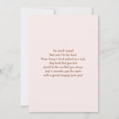 ベビーシャワーガールストーク招待状 招待状 (裏面)