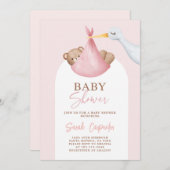 ベビーシャワーガールストーク招待状 招待状 (正面/裏面)