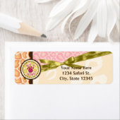 ベビーシャワーガールズピンクサファリテーマ招待状 ラベル (インサイチュ)