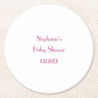 ベビーシャワーガールズピンク名前をカスタムする2024 エレガント