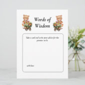 ベビーシャワーガールテディフローラ 招待状 (スタンド正面)