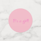 ベビーシャワーガールテーマ コンフェッティ (スモール正面)